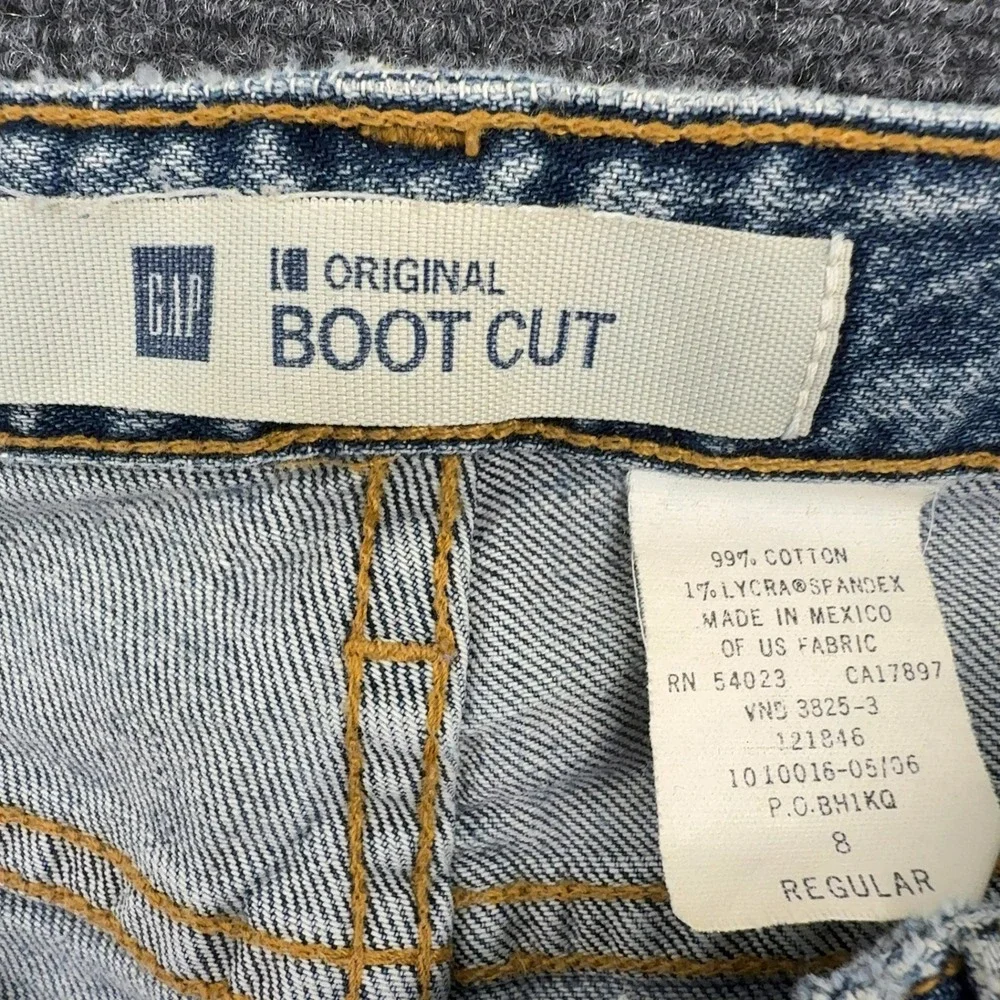 Gap Jeans Womens 8 Regular Blue Denim Original Boot Cut‎ Mid Rise Stretch Y2K